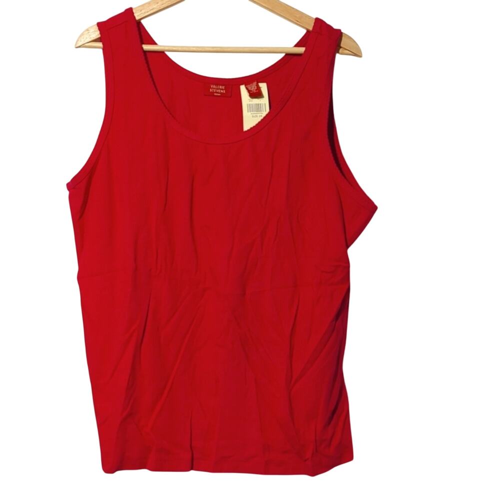 NWT Valerie Stevens 2X Red Tank Top [0101]